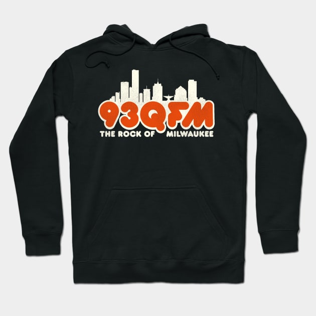 93 QFM The Rock of Milwaukee Defunct Radio Station Hoodie by darklordpug